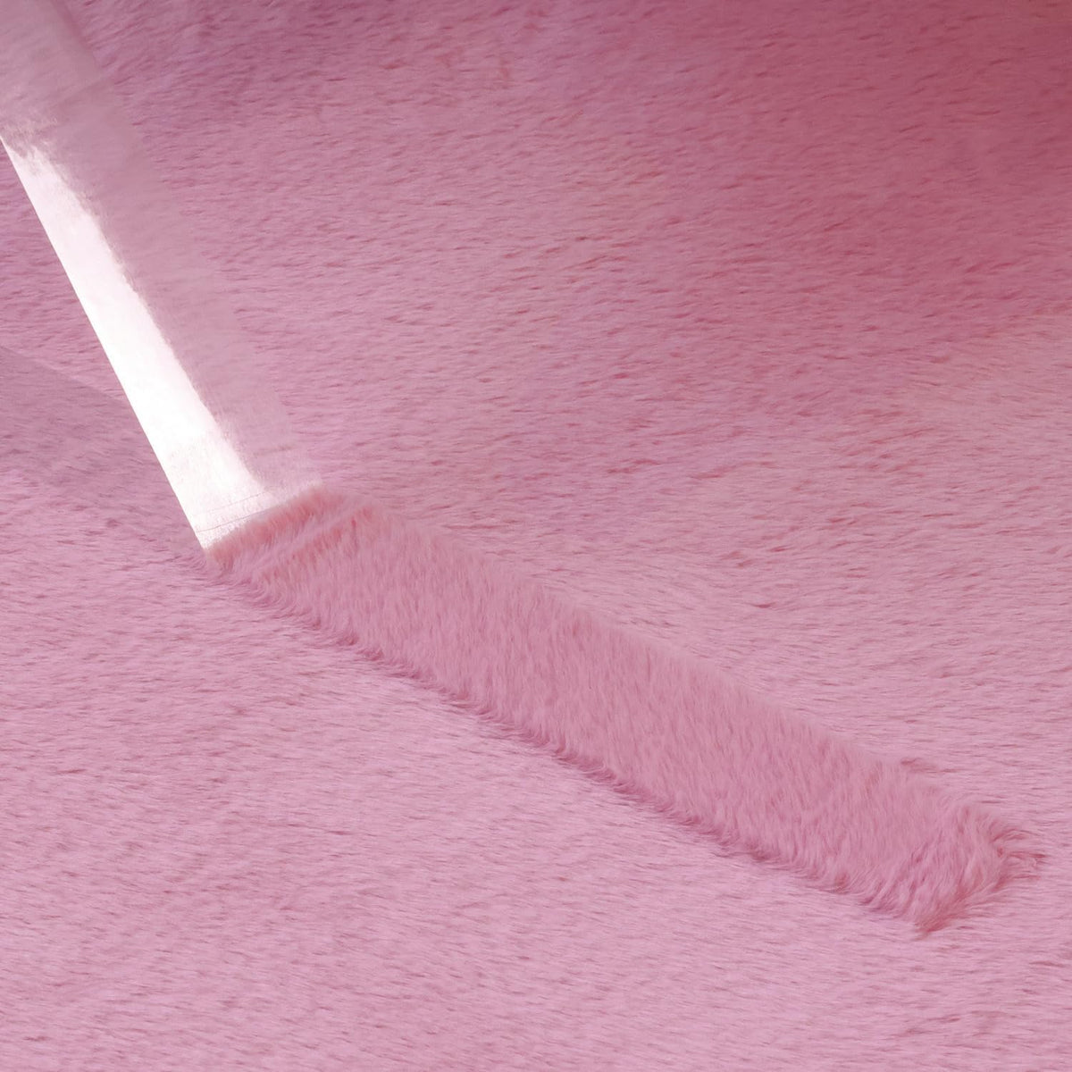 Faux Rabbit Fur Rug - 1.18" Thick Soft Fluffy Area Rug, Non-Slip Memory Foam Crawling Mat, Light Pink, 78"x118"