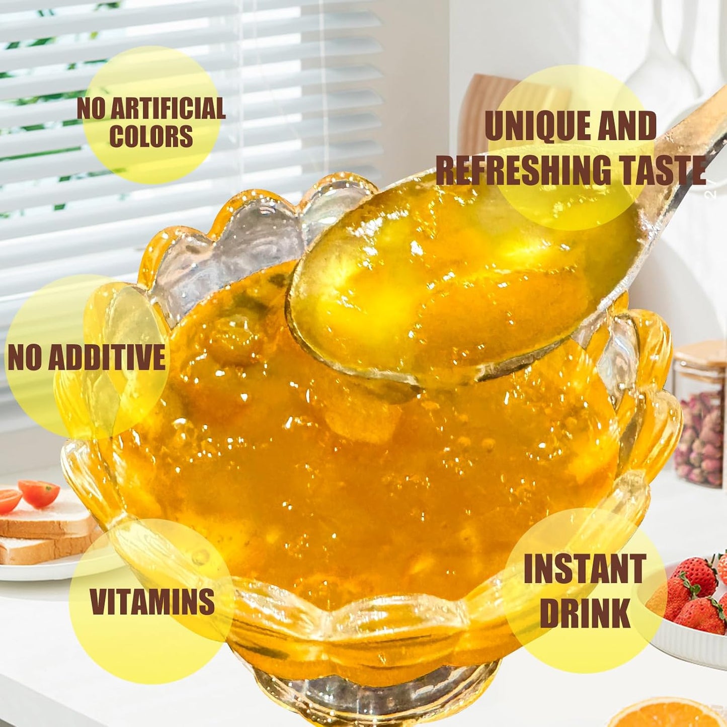 Korean Honey Peach Oolong Tea – Made with Real Fruit, No Artificial Colors – Premium Drink Base, Smoothies, Desserts, Cocktails, Yogurt, Spreads Made in KOREA 35.27oz (1kg). (Peach Oolong Tea)