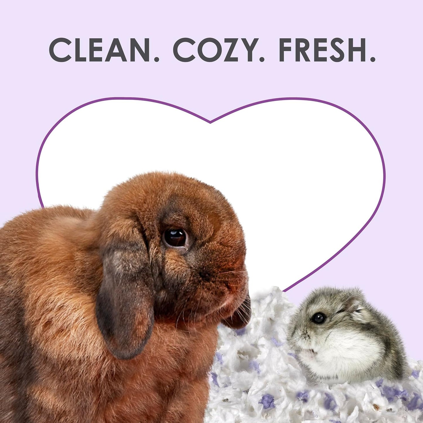 Kaytee Clean & Cozy Lavender Paper Bedding For Pet Guinea Pigs, Rabbits, Hamsters, Gerbils, and Chinchillas, 49.2 Liters