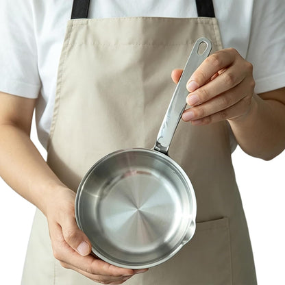 Mini Egg Pan 5.1Inch Sauce Pan Stainless Steel Frying Pan with Pour Spout