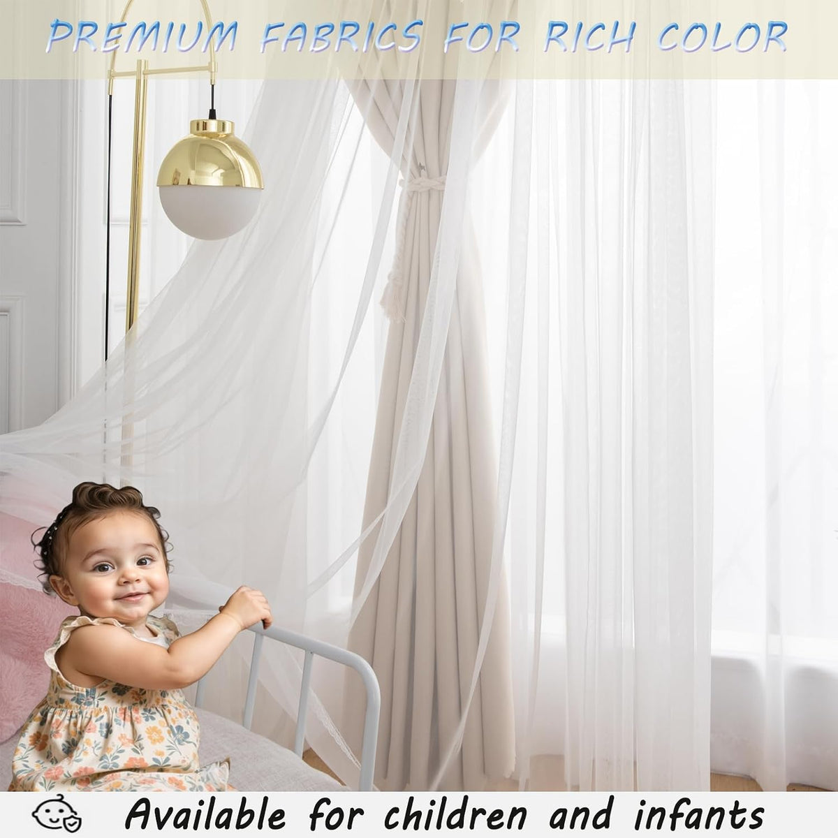Beige Curtain for Bedroom 63 Inches Long Star Cutout Cute Blackout Nursery
