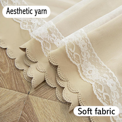 Beige Curtain for Bedroom 63 Inches Long Star Cutout Cute Blackout Nursery