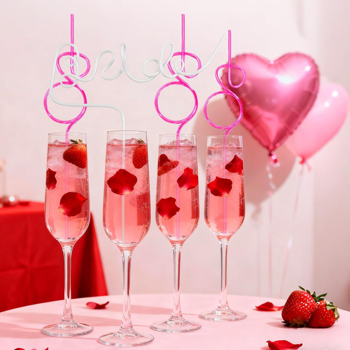 12PCS Bachelorette Drinking Straws for Wedding,Bridal Shower Party Favors