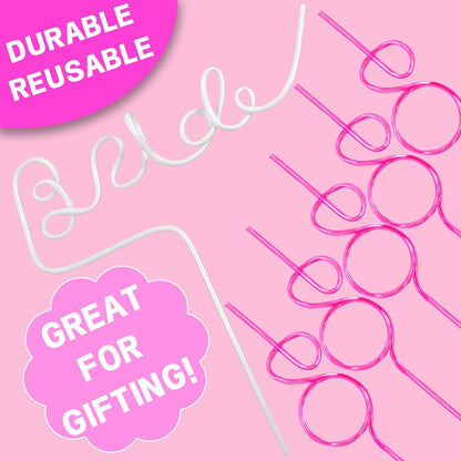12PCS Bachelorette Drinking Straws for Wedding,Bridal Shower Party Favors