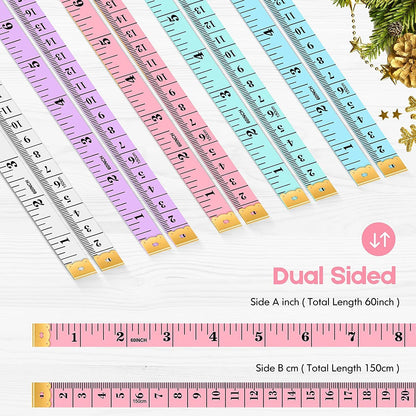 iBayam Pink Tape Measure, Soft Ruler Measuring Tape, Pastel Pink, Purple