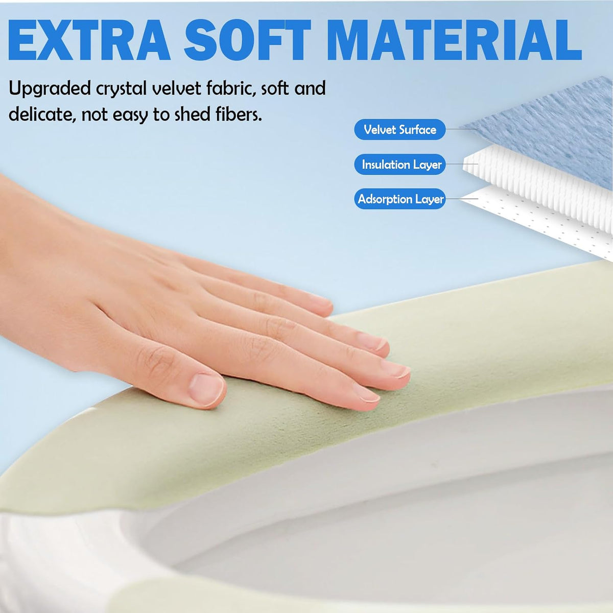 Thin and Warm Toilet Seat Cover Pad – Self-Adhesive, Adjustable and Cut-to-Fit, Comfortable and Easy to Clean, Perfect for Home Bathrooms (Pink)
