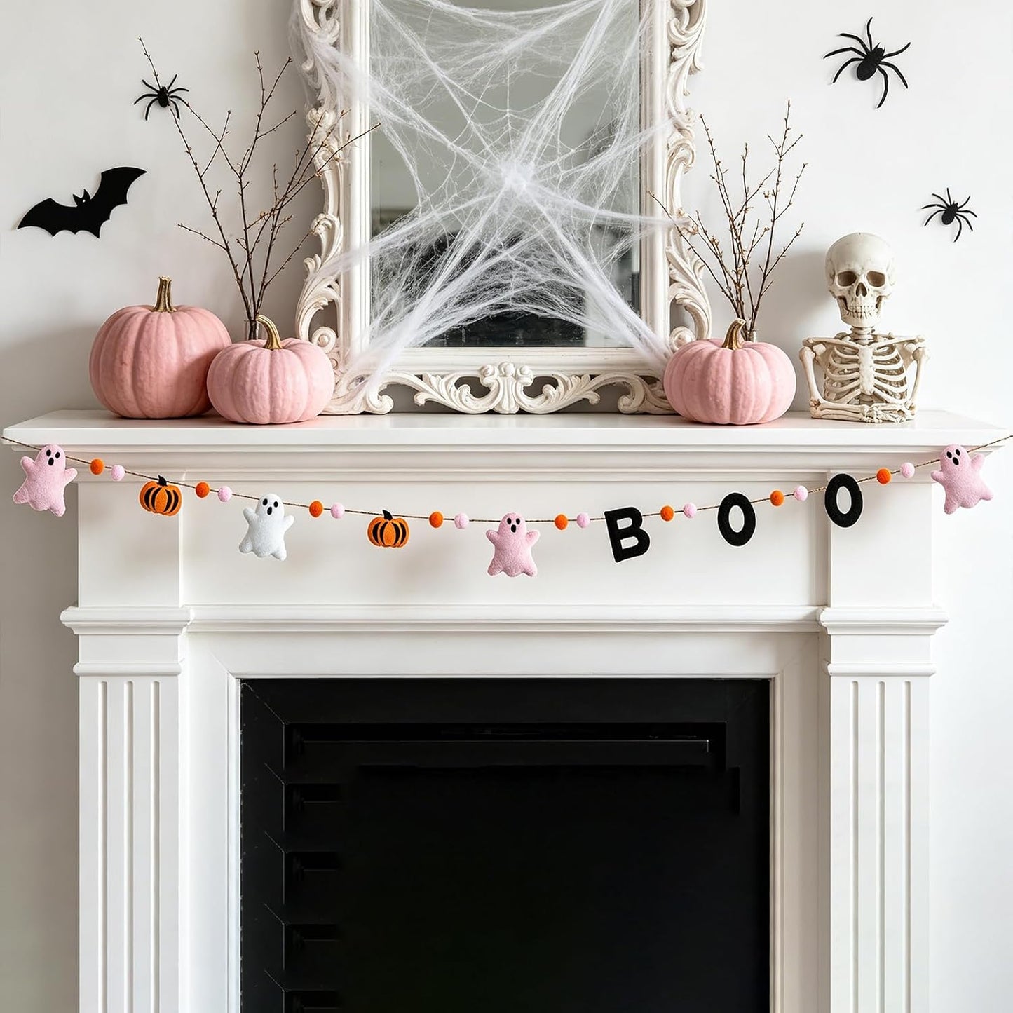 Halloween Garland, Boo Ghost & Pumpkin Decor for Wall Party