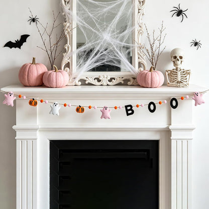 Halloween Garland, Boo Ghost & Pumpkin Decor for Wall Party