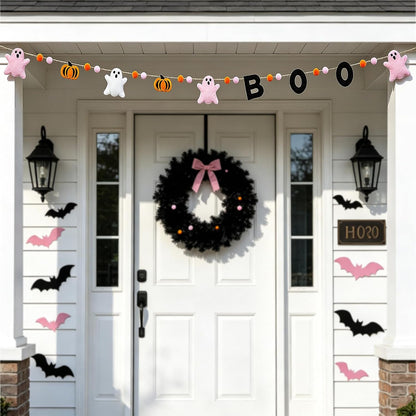 Halloween Garland, Boo Ghost & Pumpkin Decor for Wall Party