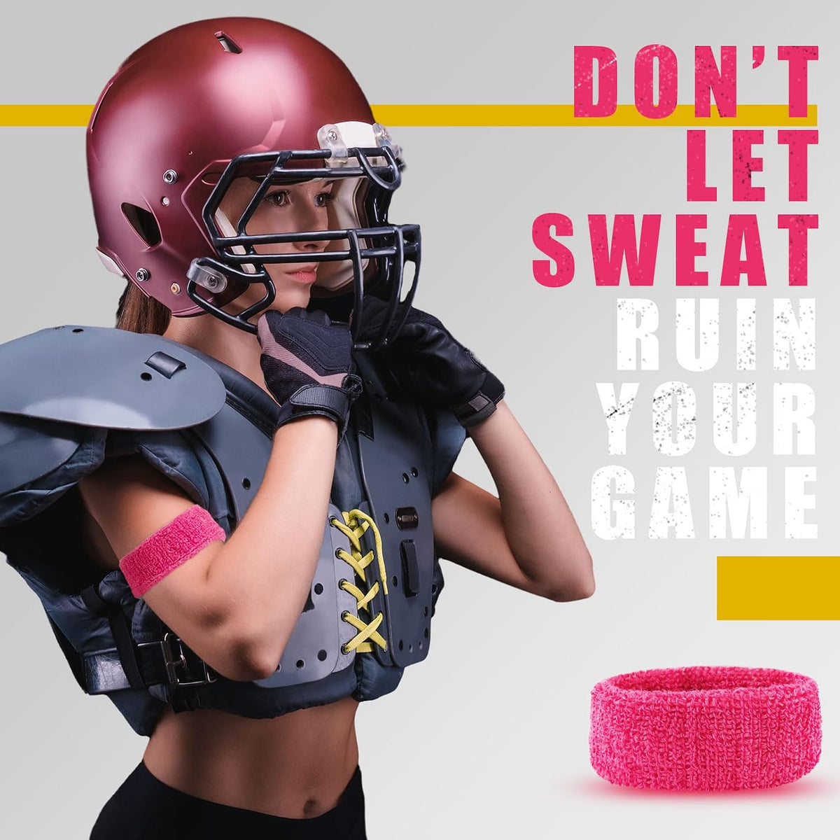 12 Pieces Bicep Bands for Men, Arm Sweatbands, Sports Armbands for Football, Basketball & Running, Soft Stretchy Sweat Absorbing, 1 Inch