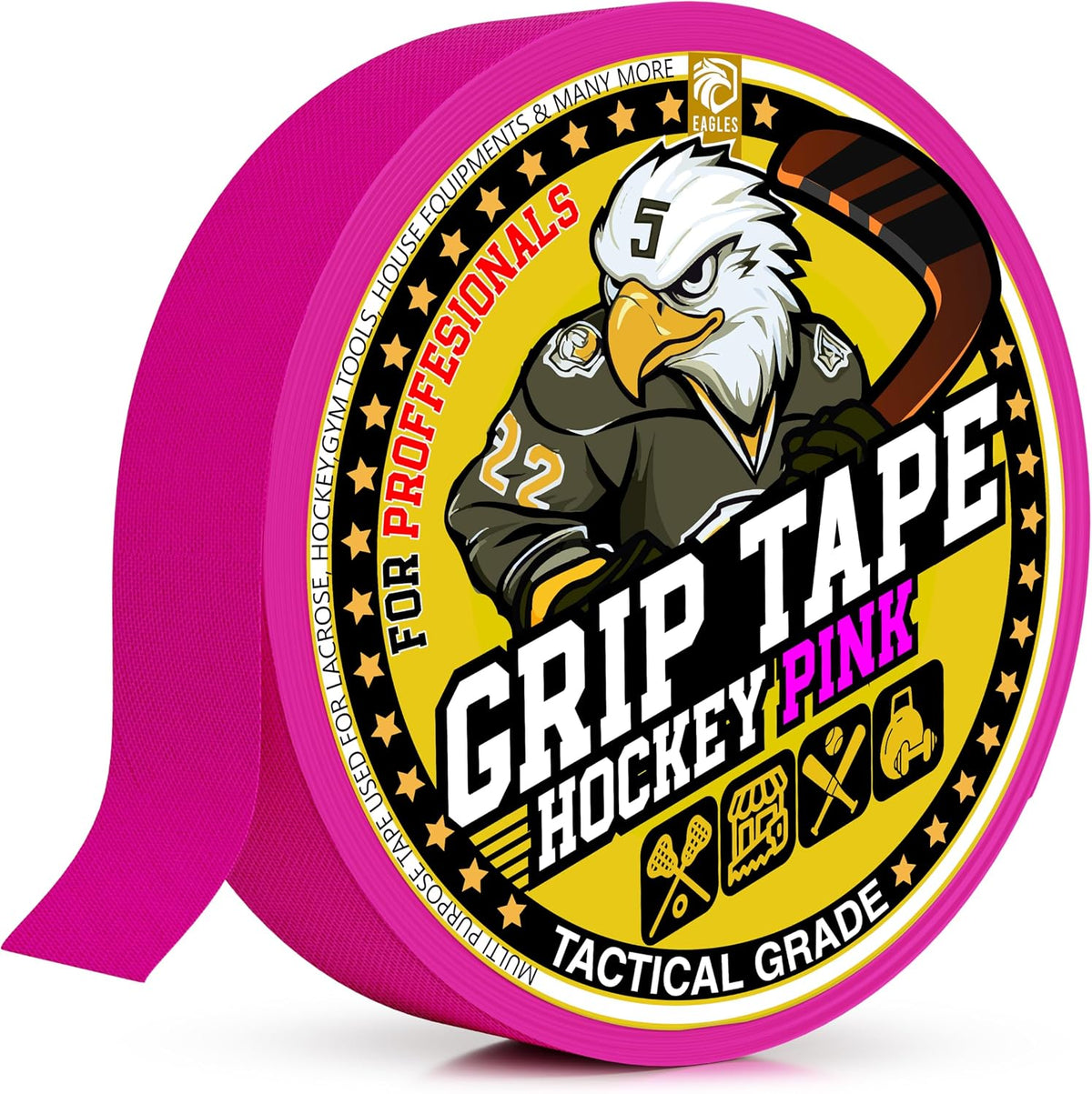 Hockey Tape Multipurpose Cloth Tape Roll for Lacrosse Baseball & Softball Bats, Rackets, Pullup Bars, Gardening Tools, Sports Gift Perfect for Wrist, Ankle, Foot, Knee and Hand Taping