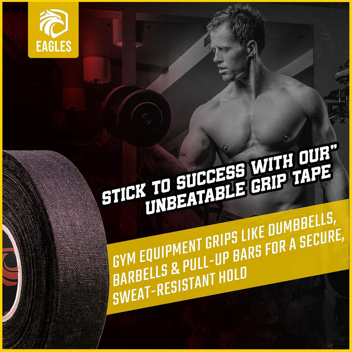 Hockey Tape Multipurpose Cloth Tape Roll for Lacrosse Baseball & Softball Bats, Rackets, Pullup Bars, Gardening Tools, Sports Gift Perfect for Wrist, Ankle, Foot, Knee and Hand Taping
