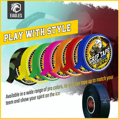 Hockey Tape Multipurpose Cloth Tape Roll for Lacrosse Baseball & Softball Bats, Rackets, Pullup Bars, Gardening Tools, Sports Gift Perfect for Wrist, Ankle, Foot, Knee and Hand Taping