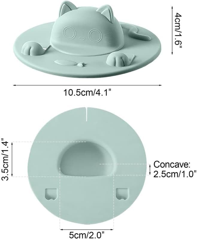 Silicone Tea Bag Holder,Tea Bag Mug Topper,Cat-Designed Cup Cover with Bag Holder Mug Lid for Coffee Milk Tea Dishwasher Safe (Light Pink,2pcs)
