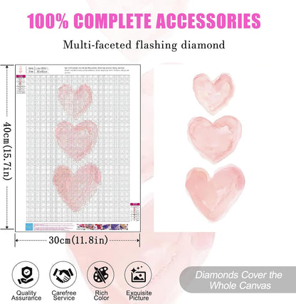4Pack Pink Diamond Art Kits for Adults, Diamond Painting for Beginner5DDIY