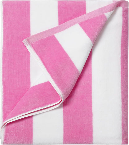 LULUHOME Oversized Beach Towel 36x70 Inch,100% Cotton,Striped Pool Towel