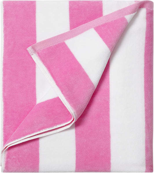 LULUHOME Oversized Beach Towel 36x70 Inch,100% Cotton,Striped Pool Towel