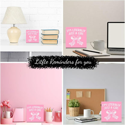 Pink Bow Coquette Room Decor，Pink Bow Wooden Box Sign Gifts for Women Girls