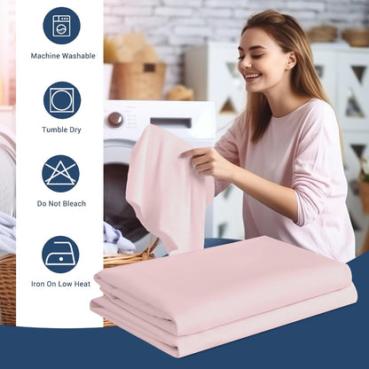 Pillow Cases Standard 4 Pack, (20x26, Pink)