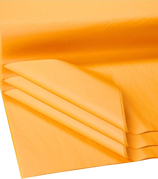 Peach Orange Gift Wrap Tissue Paper Size: 15 Inch X 20 Inch | Count: 100 Sheets | Color: Peach