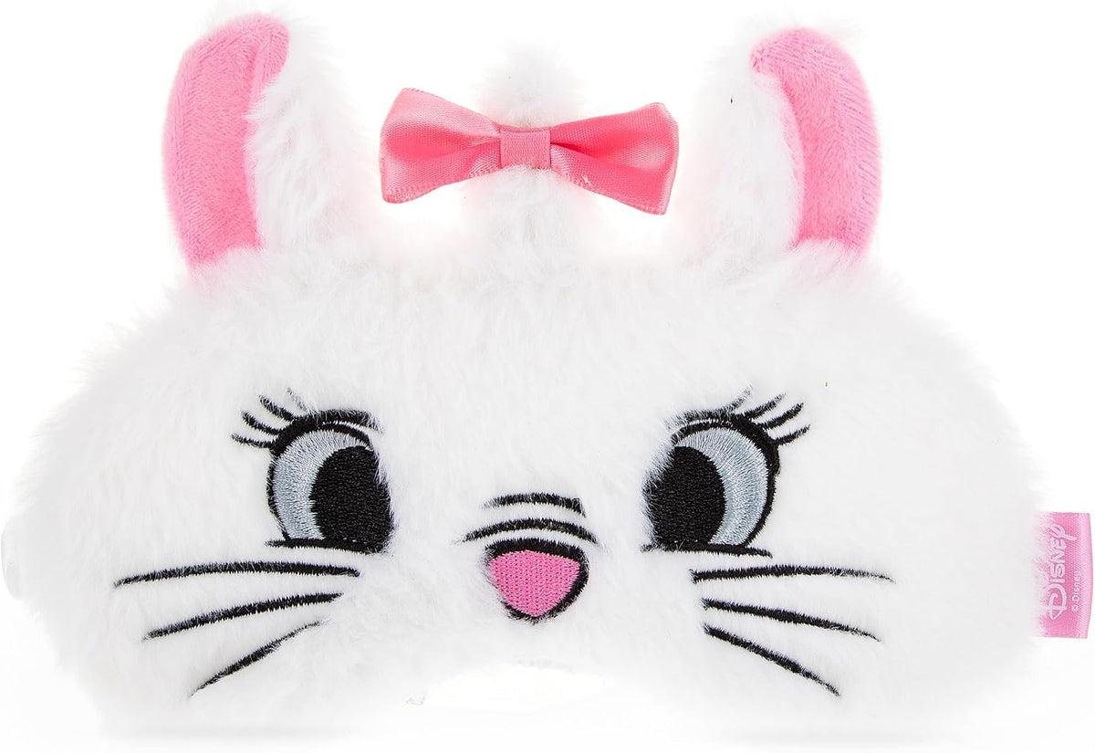 Disney Aristocats Marie Sleep Mask | Pink Bow and Fur | Great Novelty Gift for Women, Adults, and Kids | Comfortable and Washable | Adorable and Fun Sleep Accessory