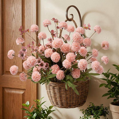 8PCS Pink Fake Flowers Artificial Chrysanthemum Faux Mums Matching 2PCS Rose Red Daisy Faux Flowers for Vase Fall Long Stems Flower Silk Flower for Home Decor Wedding Decor (20.5In,No Vase)
