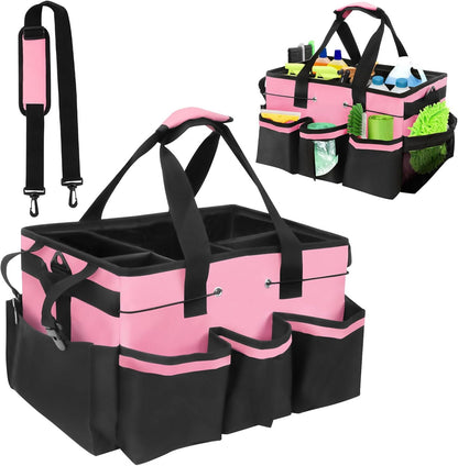 Cleaning Bags for Housekeepers, Cleaning Supply Caddy Under Sink (Pink)