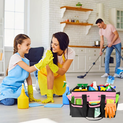 Cleaning Bags for Housekeepers, Cleaning Supply Caddy Under Sink (Pink)