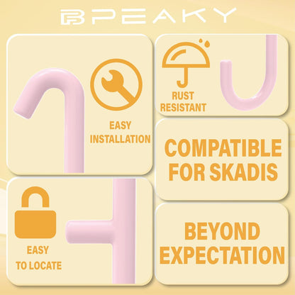 Pink Pegboard S Hooks for IKEA SKADIS, 16 Pack