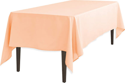 LinenTablecloth 70 X 120 in. Rectangular Polyester Tablecloth Peach