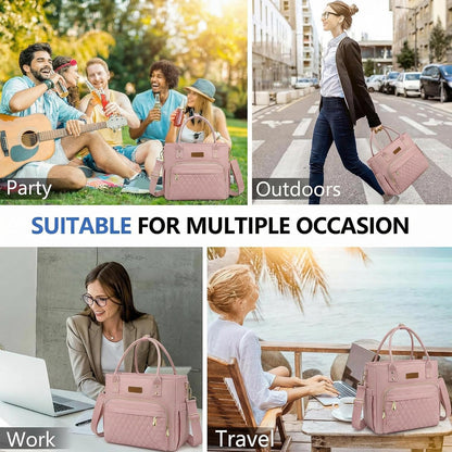 Insulated Lunch Bag Women, Large Tote Lunch Box for Work, 18L