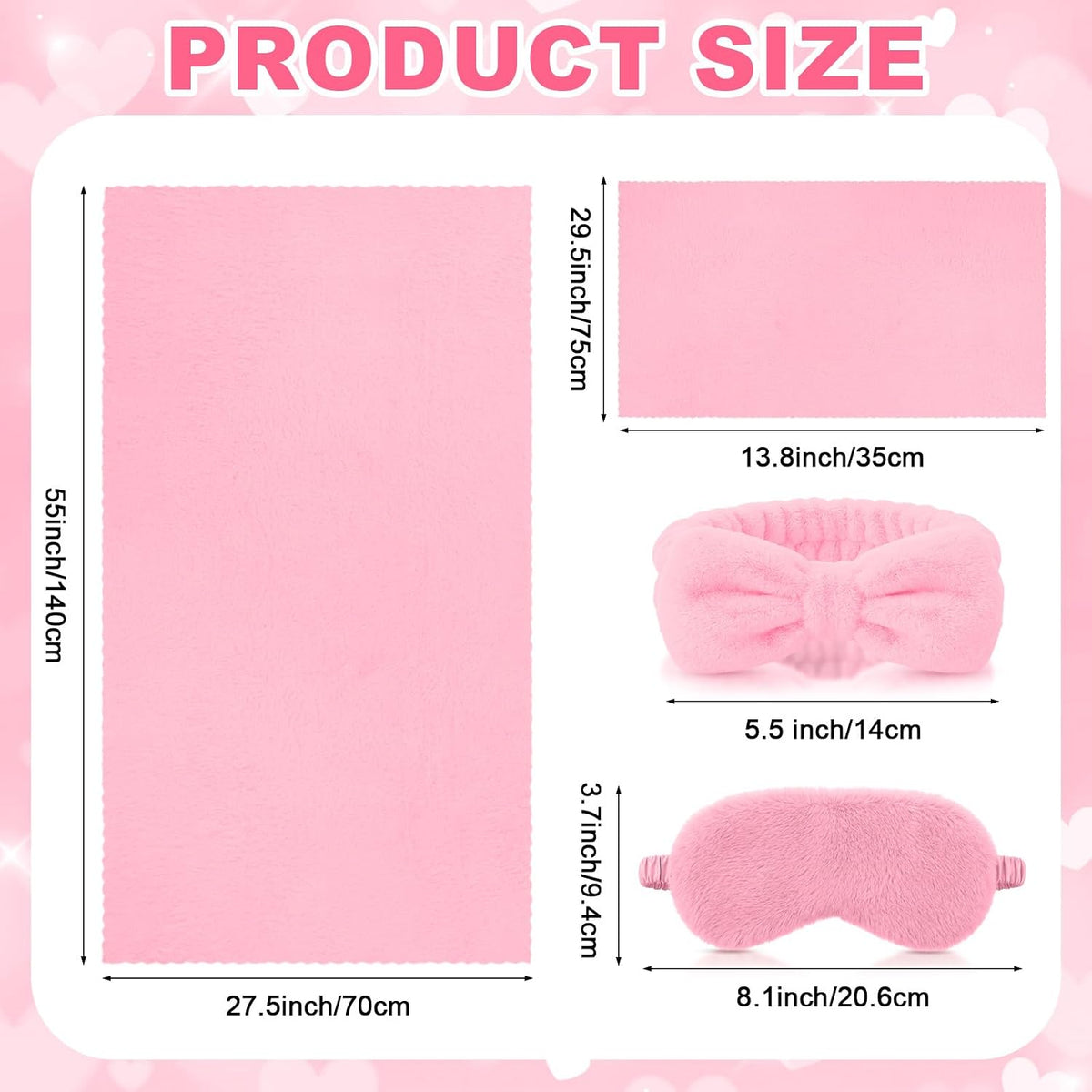 24 Pcs Girls Sleepover Spa Kit Slumber Bachelorette Party,Pink