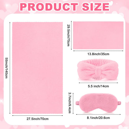 24 Pcs Girls Sleepover Spa Kit Slumber Bachelorette Party,Pink