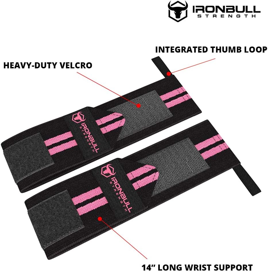 Women Wrist Wraps with Thumb Loops - 12" Professional Grade - Wrist Support Brace and Compression for Cross Training, Weight Lifting, Powerlifting, Strength Training