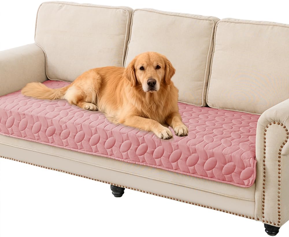 Pet Bed Cover Dog Bed Blanket for Sofa and Furniture Waterproof New Pattern Design (30x70 Inch, Pink)