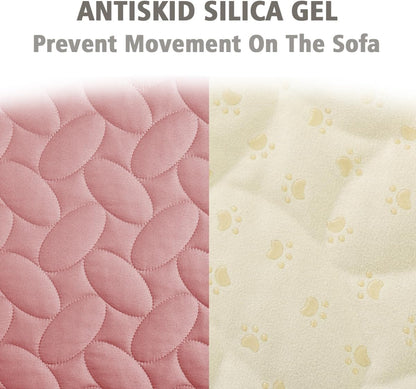 Pet Bed Cover Dog Bed Blanket for Sofa and Furniture Waterproof New Pattern Design (30x70 Inch, Pink)