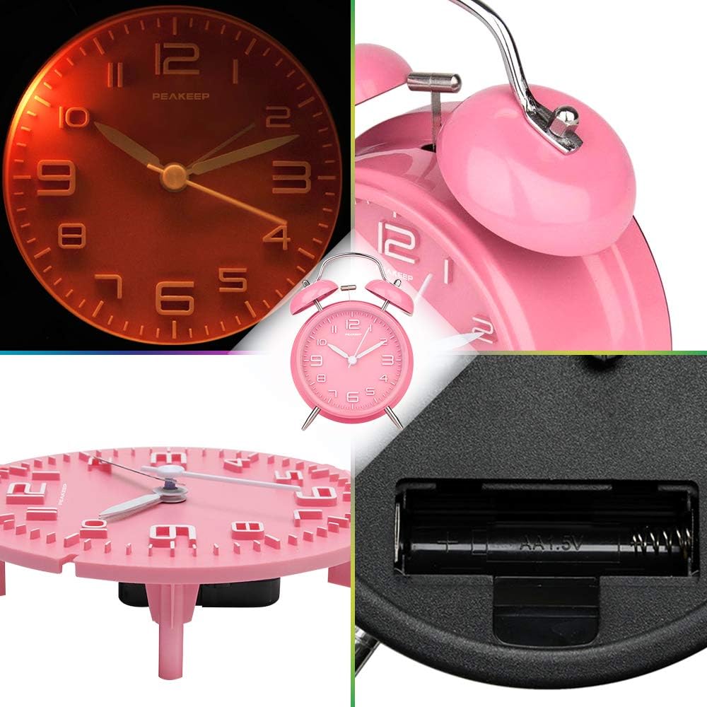 4 Inches Twin Bell Loud Alarm Clock for Heavy Sleepers