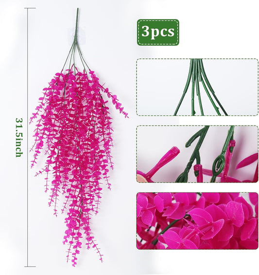 Artificial Plants Fake Hanging Vines Shrub Draping Eucalyptus Vines