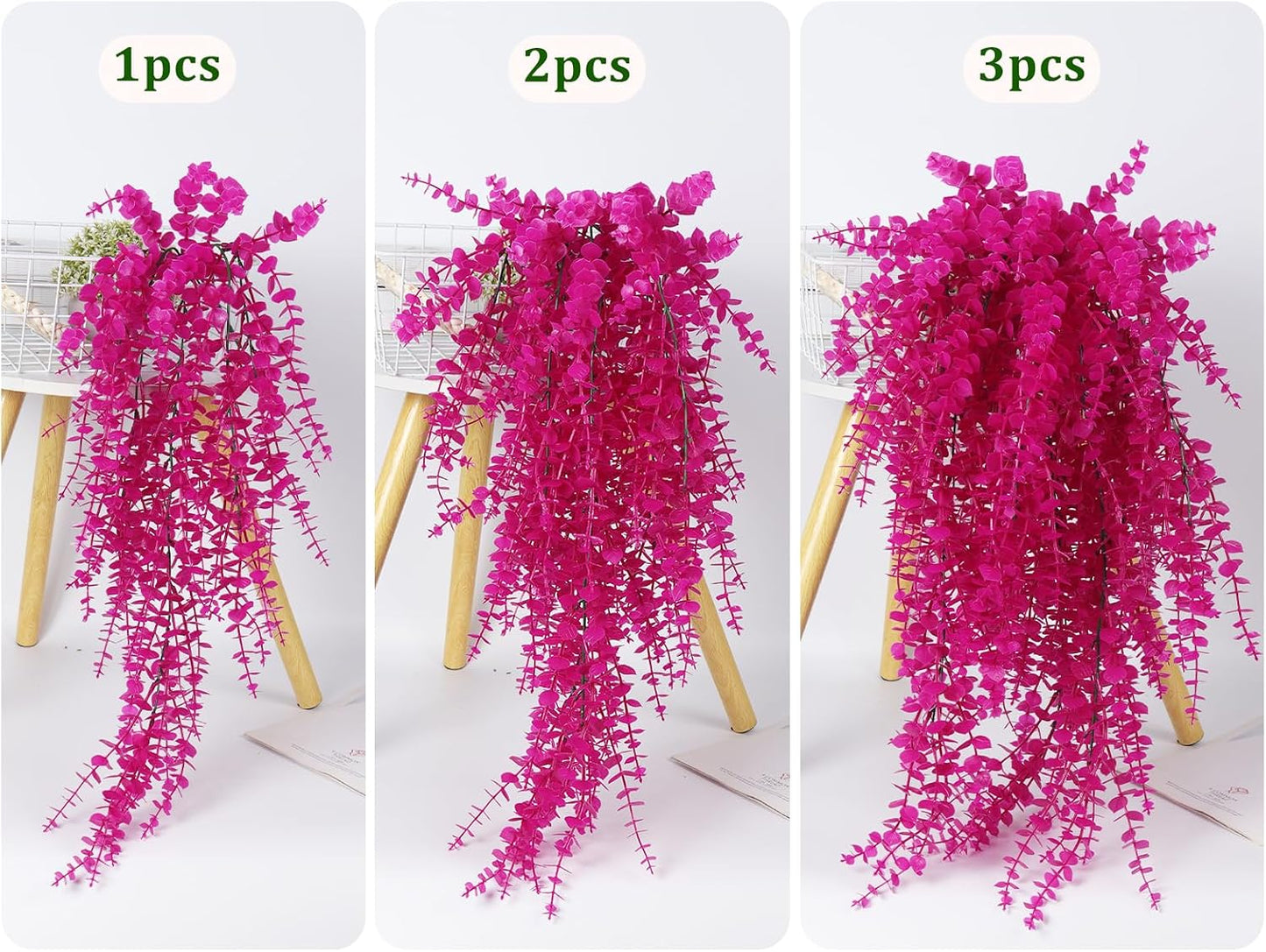 Artificial Plants Fake Hanging Vines Shrub Draping Eucalyptus Vines