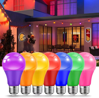 LED Pink Light Bulbs for Outdoor Indoor, 9W(60W Equivalent) E26 Base Pink Bulb for Christmas, Halloween,Wedding,Party,Bar,Porch,Holiday Lighting,Home Decor, 2-Pack