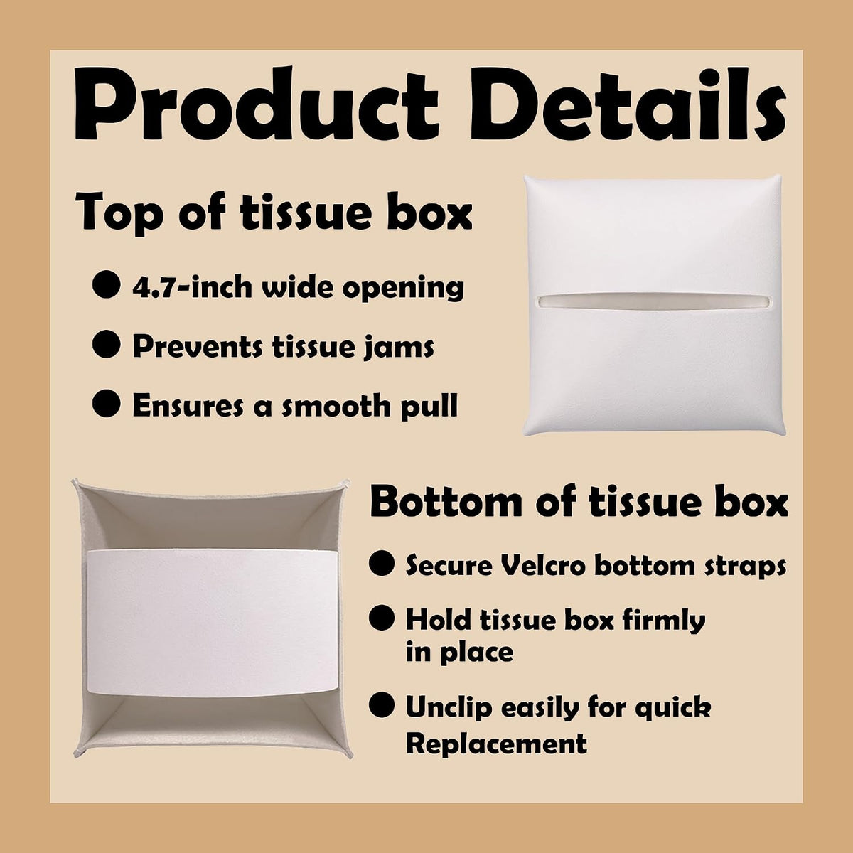 Spring Pink Floral Tissue Box Cover Square - Tulip Flowers Tissue Holder - Waterproof Facial Paper Organizer for Home Bathroom Office - Desk Tabletop Supplies Decorative Dispenser Box - A02