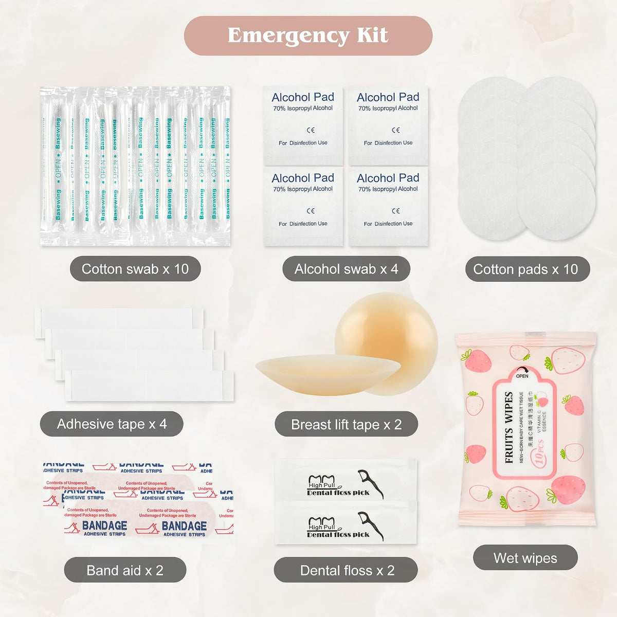 Bridal Emergency Kit for Wedding Day for Bride Weddings Ultimate Set with 36 Pcs Essentials Items for Brides | Ideal W-edding Day & Daily Use Pink
