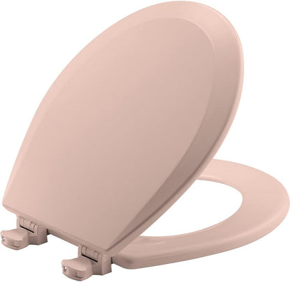 500EC 063 Toilet Seat with Easy Clean & Change Hinges, 1 Pack Round, Venetian Pink
