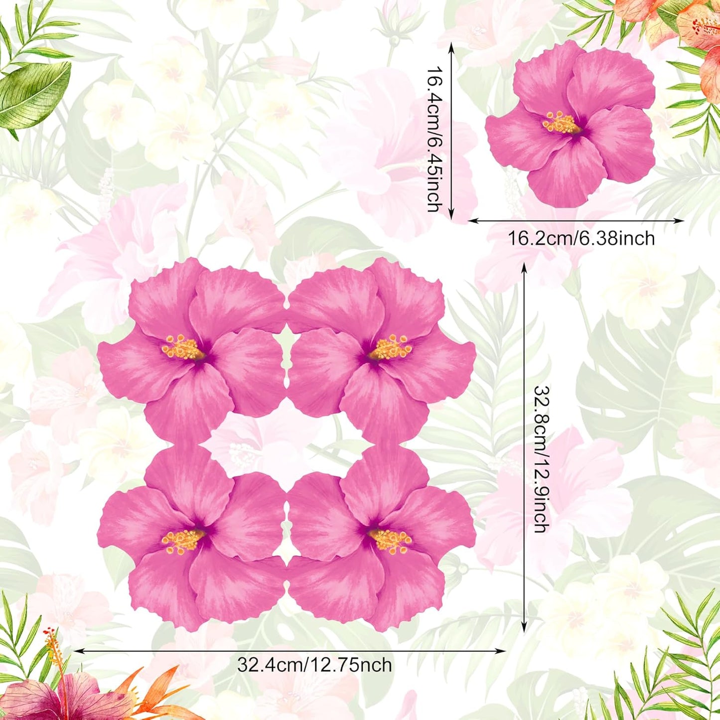 100Pcs Floral Paper Napkins - Pink Flower Shaped Party Napkins with Pink Flower Pattern Decor for Wedding, Birthday, Baby Shower, Garden Gatherings, Bridal Shower, and Floral Event Decorations