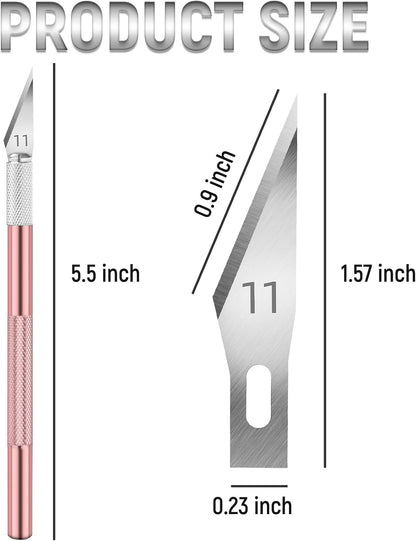 10 Pack Exacto Knives, Craft Knife Exacto Blades for Cutting (Pink)