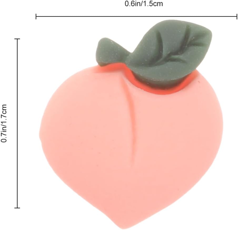 30pcs Diy Material Accessories Peach Mini Accessories Handset Pendant Resin Fruit Pendants Peaches Embellishments for DIY Craft Accessory
