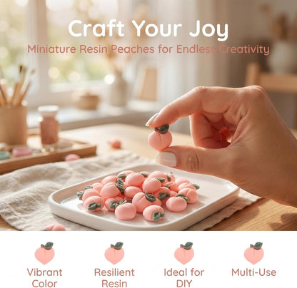 30pcs Diy Material Accessories Peach Mini Accessories Handset Pendant Resin Fruit Pendants Peaches Embellishments for DIY Craft Accessory