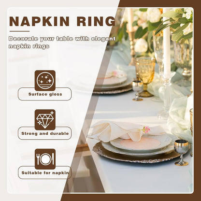 Lily Napkin Rings Set of 4, Flower Napkin Holders Floral Napkin Ring Perfect for Wedding Party Holiday Banquet Christmas Dinner Decor (Pink)