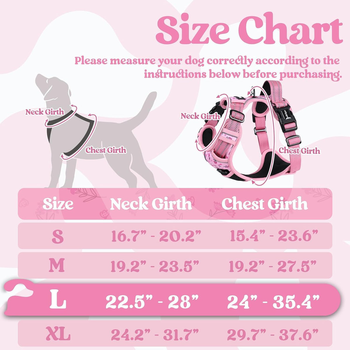Dog Harness for Large, Updated Easy On & Off with 3 Buckles