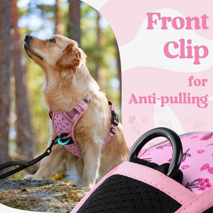 Dog Harness for Large, Updated Easy On & Off with 3 Buckles